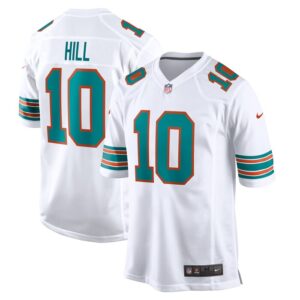 Tyreek Hill Miami Dolphins Nike Alternate Game Jersey - White- 49Native