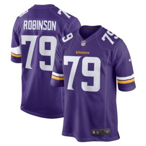 Tyrese Robinson Minnesota Vikings Nike Team Game Jersey -  Purple- 49Native