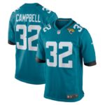 Tyson Campbell Jacksonville Jaguars Nike Game Jersey - Teal- 49Native