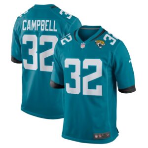 Tyson Campbell Jacksonville Jaguars Nike Game Jersey - Teal- 49Native