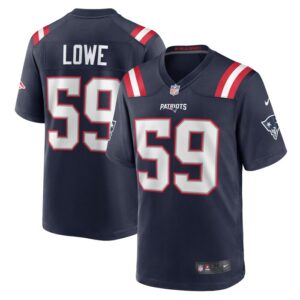 Vederian Lowe New England Patriots Nike Team Game Jersey -  Navy- 49Native