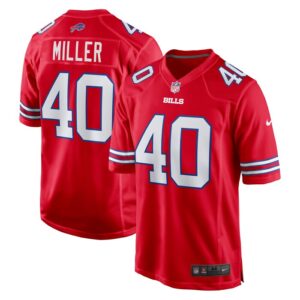 Von Miller Buffalo Bills Nike Alternate Game Jersey - Red- 49Native