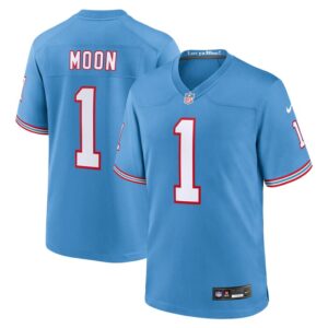 Warren Moon Tennessee Titans Nike Oilers Throwback Retired Player Game Jersey - Light Blue- 49Native
