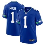 Warren Moon Seattle Seahawks Nike Throwback Retired Player Game Jersey - Royal- 49Native