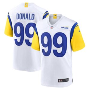Aaron Donald Los Angeles Rams Nike Alternate Game Jersey - White- 49Native