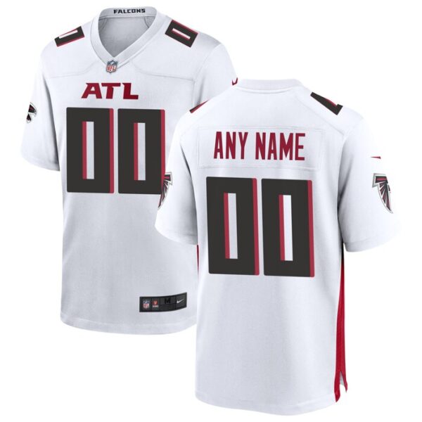 Atlanta Falcons Nike Custom Game Jersey - White- 49Native