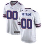Buffalo Bills Nike Custom Game Jersey - White- 49Native