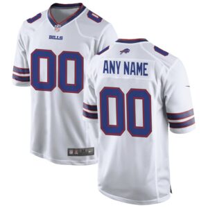 Buffalo Bills Nike Custom Game Jersey - White- 49Native