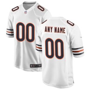 Chicago Bears Nike Custom Game Jersey - White- 49Native