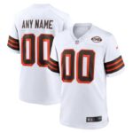 Cleveland Browns Nike 1946 Collection Alternate Custom Jersey - White- 49Native