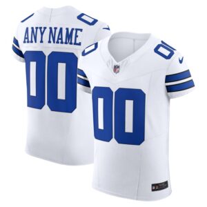 Dallas Cowboys Nike Vapor F.U.S.E. Elite Custom Jersey - White- 49Native
