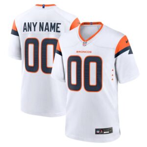 Denver Broncos Nike Mile High Collection Custom Game Jersey - White- 49Native