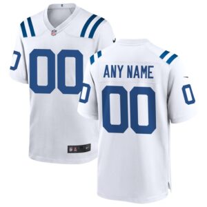 Indianapolis Colts Nike Custom Game Jersey - White- 49Native