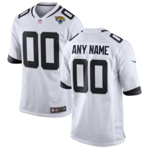 Jacksonville Jaguars Nike Custom Game Jersey - White- 49Native