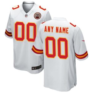 Kansas City Chiefs Nike Custom Game Jersey - White- 49Native