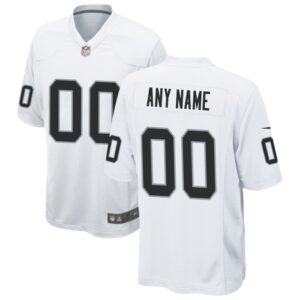 Las Vegas Raiders Nike Custom Game Jersey - White- 49Native