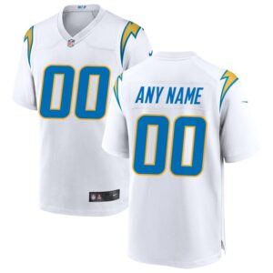 Los Angeles Chargers Nike Custom Game Jersey - White- 49Native
