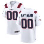 New England Patriots Nike Custom Game Jersey - White- 49Native