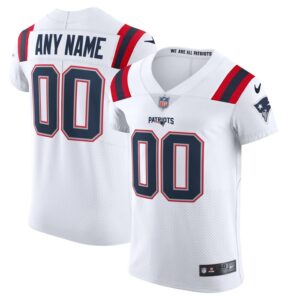 New England Patriots Nike Vapor Elite Custom Jersey - White- 49Native
