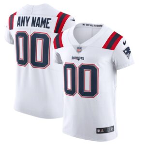 New England Patriots Nike Vapor Elite Custom Jersey - White- 49Native