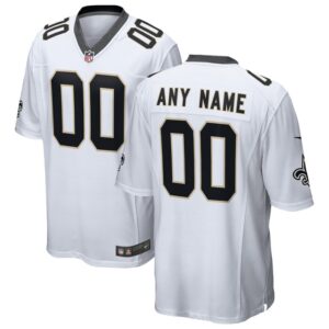 New Orleans Saints Nike 2018 Custom Game Jersey - White- 49Native