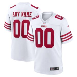 San Francisco 49ers Nike Game Custom Player Jersey - White- 49Native