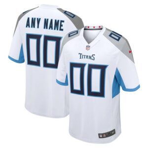 Tennessee Titans Nike Custom Game Jersey - White- 49Native