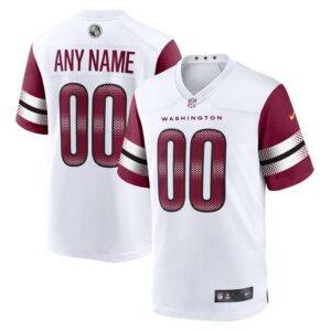 Washington Commanders Nike Game Custom Player Jersey - White- 49Native
