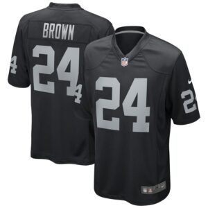 Willie Brown Las Vegas Raiders Nike Game Retired Player Jersey - Black- 49Native