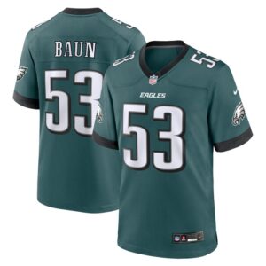 Zach Baun Philadelphia Eagles Nike  Game Jersey - Midnight Green- 49Native