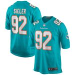 Zach Sieler Miami Dolphins Nike Game Jersey - Aqua- 49Native