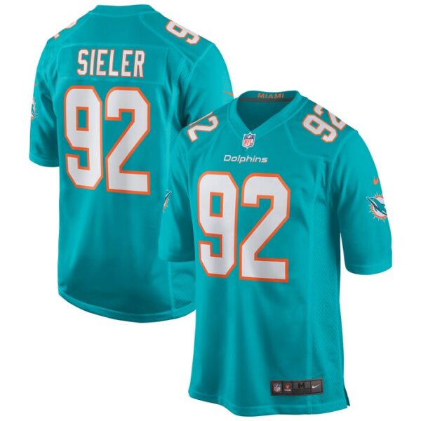 Zach Sieler Miami Dolphins Nike Game Jersey - Aqua- 49Native