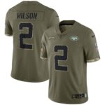 Zach Wilson New York Jets Nike 2022 Salute To Service Limited Jersey - Olive- 49Native