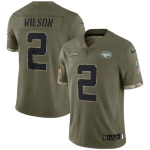Zach Wilson New York Jets Nike 2022 Salute To Service Limited Jersey - Olive- 49Native