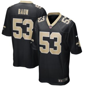 Zack Baun New Orleans Saints Nike Game Player Jersey - Black- 49Native