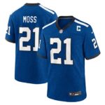 Zack Moss Indianapolis Colts Nike Indiana Nights Alternate Game Jersey - Royal- 49Native