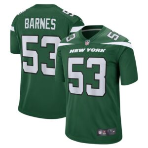 Zaire Barnes New York Jets Nike  Game Jersey - Gotham Green- 49Native