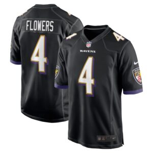 Zay Flowers Baltimore Ravens Nike Team Game Jersey - Black- 49Native