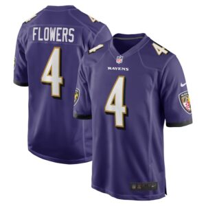 Zay Flowers Baltimore Ravens Nike 2023 NFL Draft First Round Pick Game Jersey - Purple- 49Native