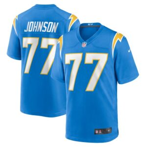 Zion Johnson Los Angeles Chargers Nike Player Game Jersey - Powder Blue- 49Native