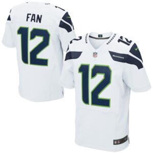12s Seattle Seahawks Nike Elite Jersey - White- 49Native