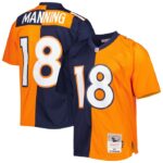 Peyton Manning Denver Broncos Mitchell & Ness 2015 Split Legacy Replica Jersey - Navy/Orange- 49Native