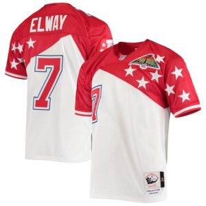 John Elway AFC Mitchell & Ness 1995 Pro Bowl Authentic Jersey - White/Red- 49Native