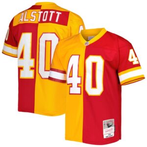 Mike Alstott Tampa Bay Buccaneers Mitchell & Ness 1996 Split Legacy Replica Jersey - Orange/Red- 49Native