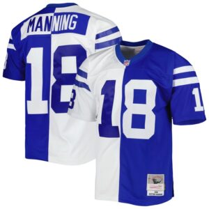 Peyton Manning Indianapolis Colts Mitchell & Ness 1998 Split Legacy Replica Jersey - Royal/White- 49Native