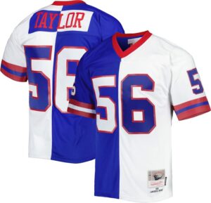 Lawrence Taylor New York Giants Mitchell & Ness 1986 Split Legacy Replica Jersey - Royal/White- 49Native