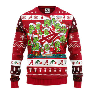 Alabama Crimson Tide 12 Grinch Xmas Day Ugly Christmas Sweater Grinch Christmas Sweater NFL Ugly Sweater 1.jpeg