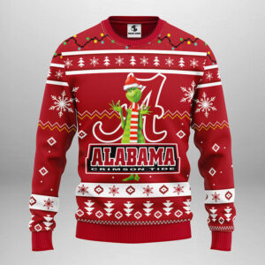 Alabama Crimson Tide Funny Grinch Ugly Christmas Sweater Grinch Xmas Sweater NFL Ugly Sweater 1.jpeg