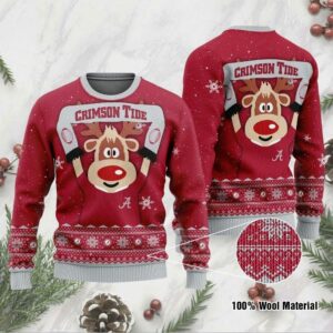 Alabama Crimson Tide Funny Ugly Christmas Sweater