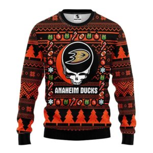 Anaheim Ducks Grateful Dead Ugly Christmas Sweater